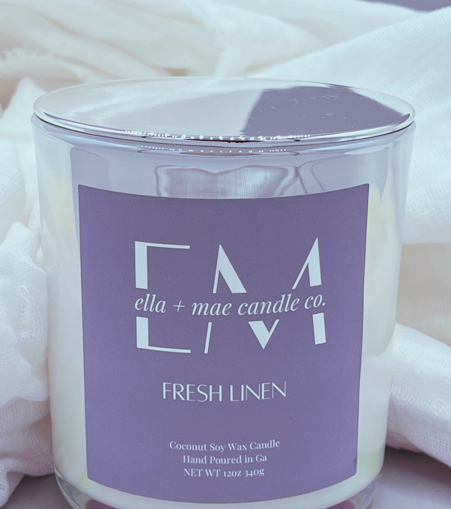 Fresh Linen 12oz Candle